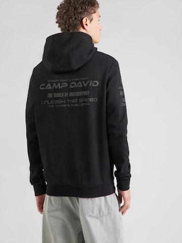 CAMP DAVID - Sudadera en negro: frente