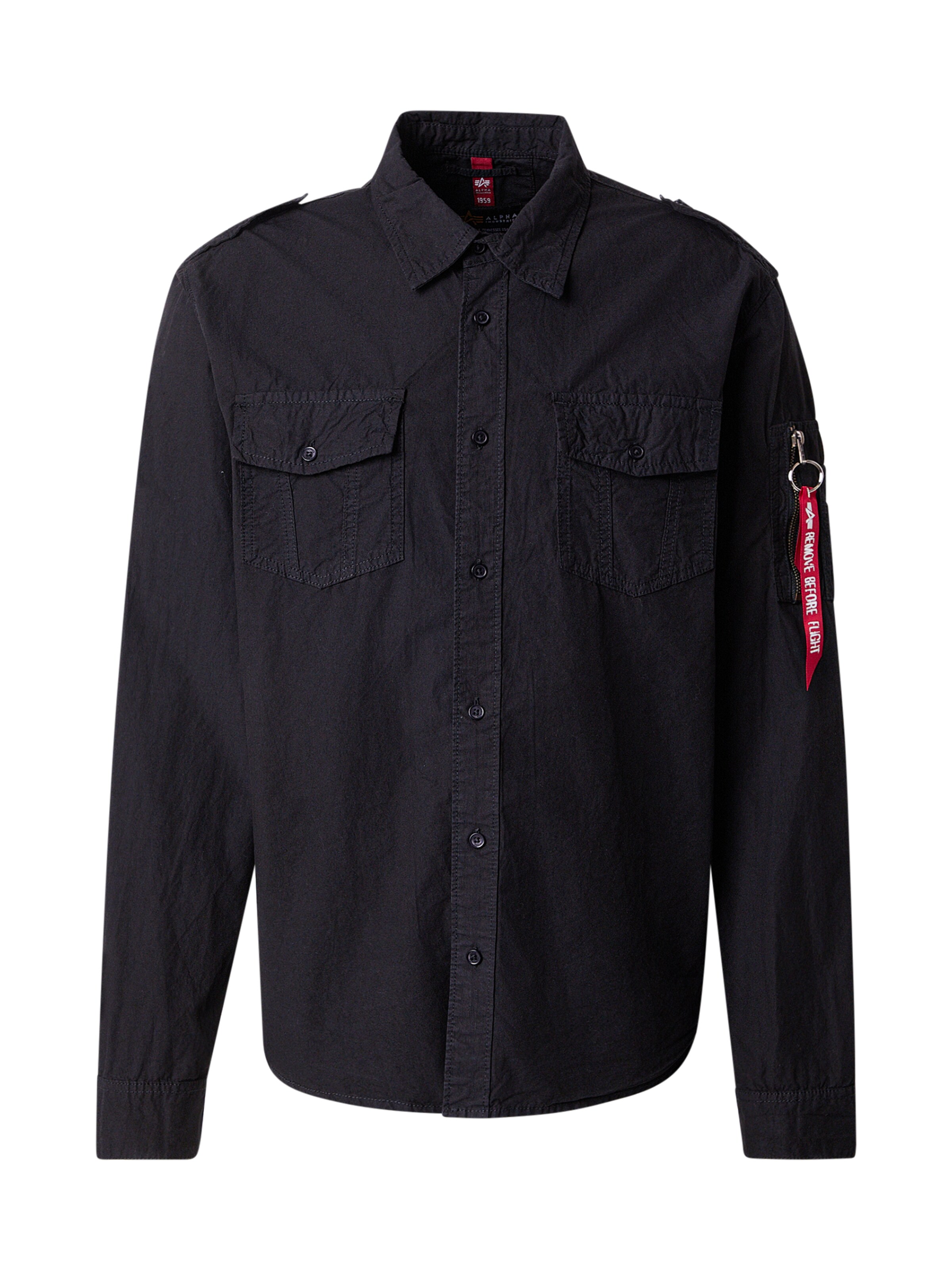 Coupe regular Chemise 'Dragon' ALPHA INDUSTRIES en noir : devant