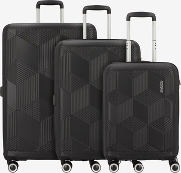 American Tourister Suitcase Set in Black: front