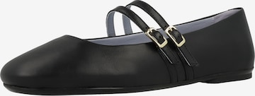 Ballerines ' KARLIE ' Voile blanche en noir : devant