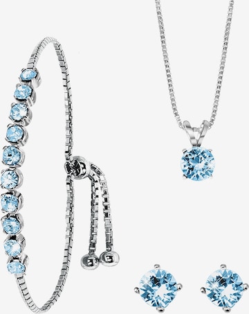Lucardi Jewelry Set in Silver: front