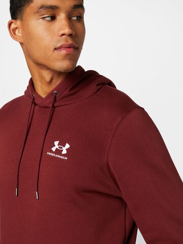 Sweat de sport 'Essential' UNDER ARMOUR en rouge