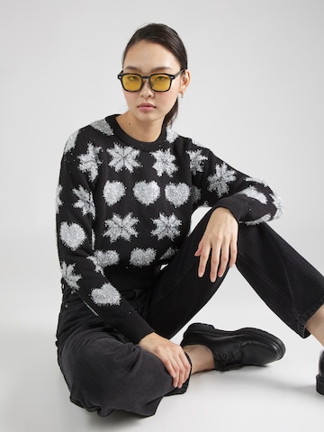 ONLY Sweater 'XMAS LOVE' in Black: front