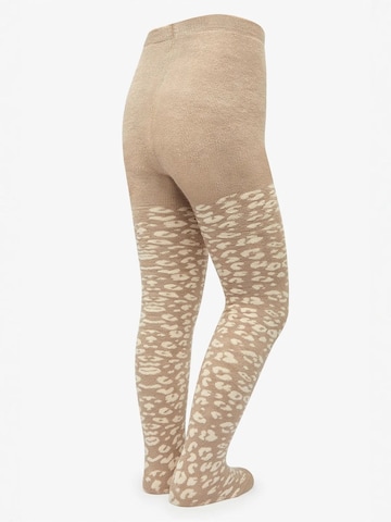 Penti Hlačne nogavice 'PENTI Mädchen Pretty Leopard Towel Acid Strumpfhose' | bež barva