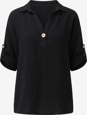 WENOR - Blusa 'LINARA' en negro: frente