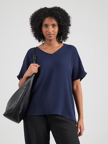 Chemisier 'CARMetta' ONLY Carmakoma en bleu : devant