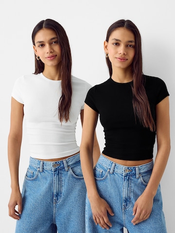 Bershka Shirt in Zwart: voorkant