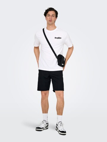 Only & Sons Slim fit Chino trousers 'ONSKal' in Black