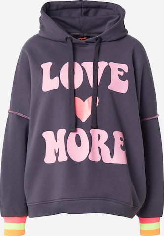 Bluză de molton 'Love More' de la miss goodlife pe gri: față