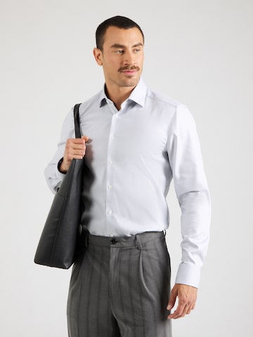OLYMP Slim fit Button Up Shirt in Grey: front