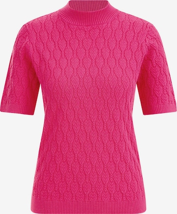 Pull-over WE Fashion en rose : devant