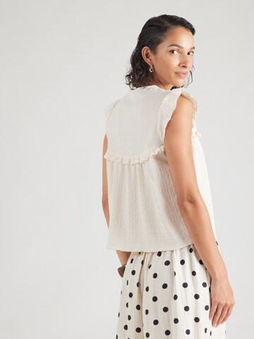 QS Blus i beige