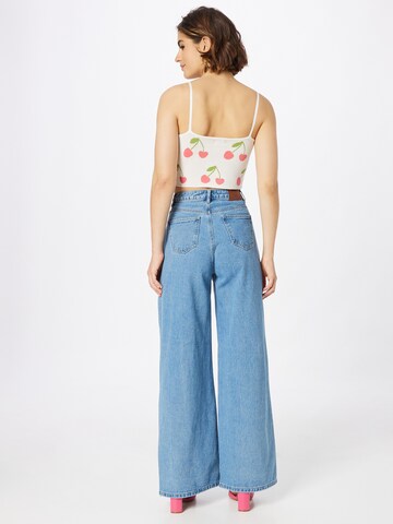Missguided Wide leg Jeans in Blauw