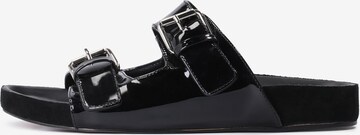 Kazar Mules in Black: front