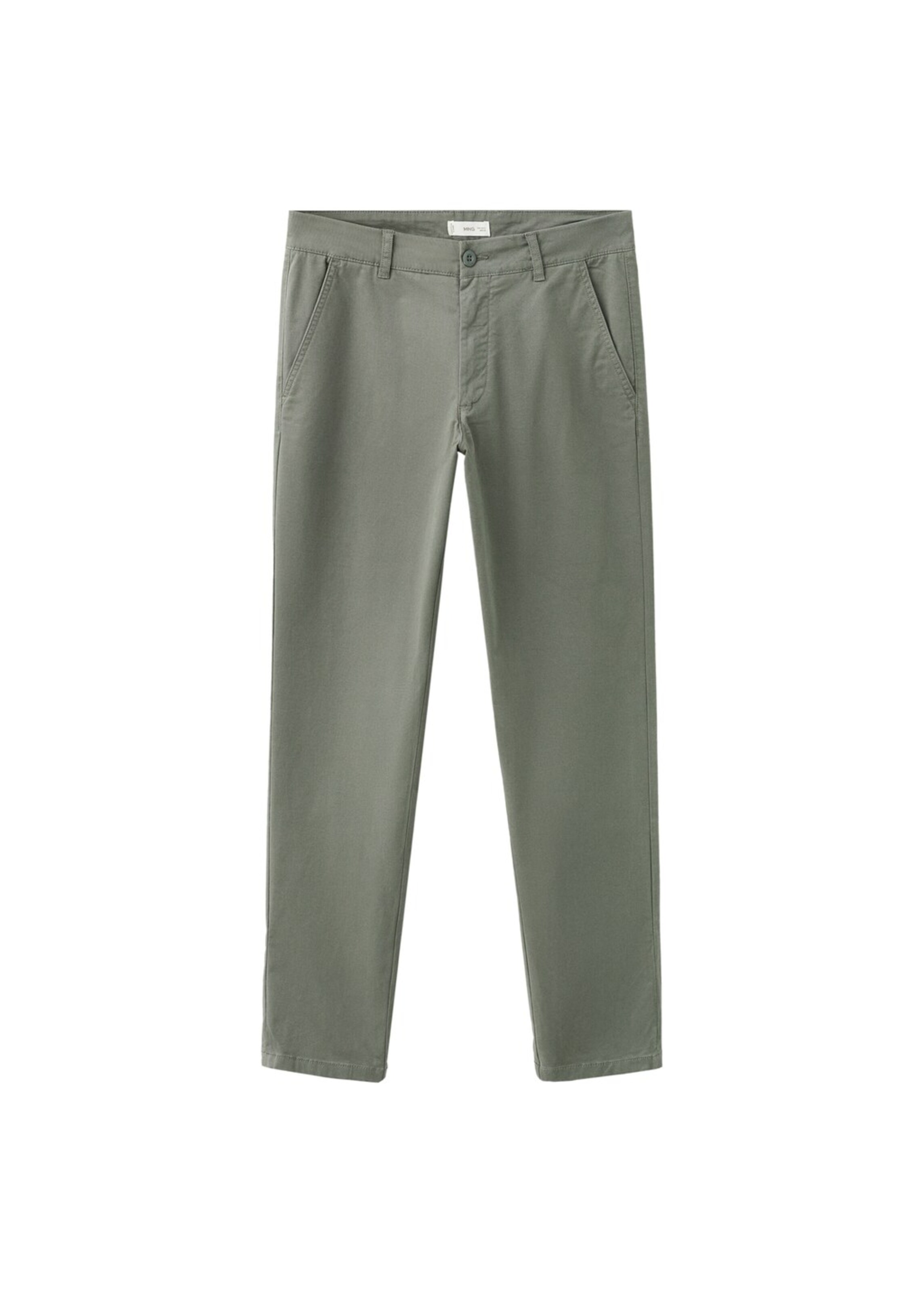 MANGO TEEN Regular Pants in Green: front