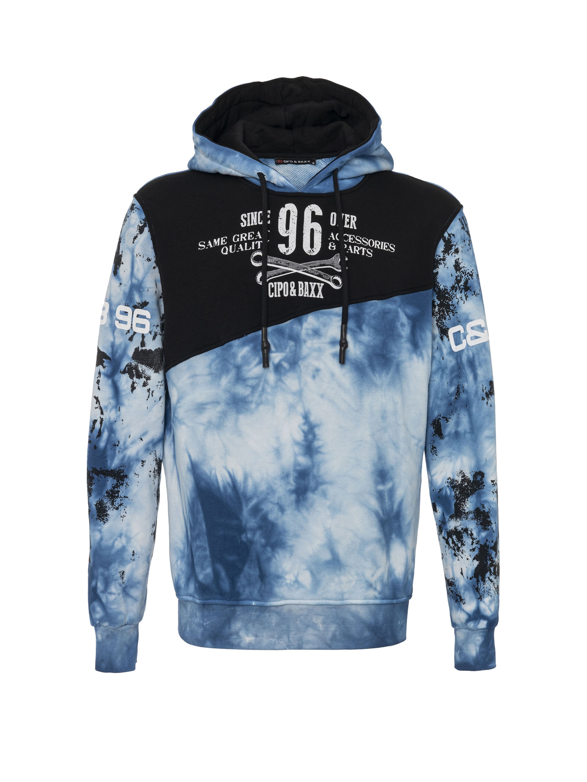 CIPO & BAXX Sweatshirt Hoodie 'CL593', Kapuze mit Kordelzug in Blau: Vorderseite