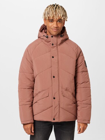 BURTON MENSWEAR LONDON Winterjas in Bruin: voorkant