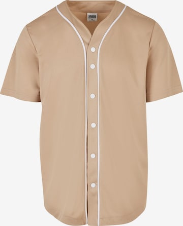 Urban Classics Button Up Shirt in Beige: front