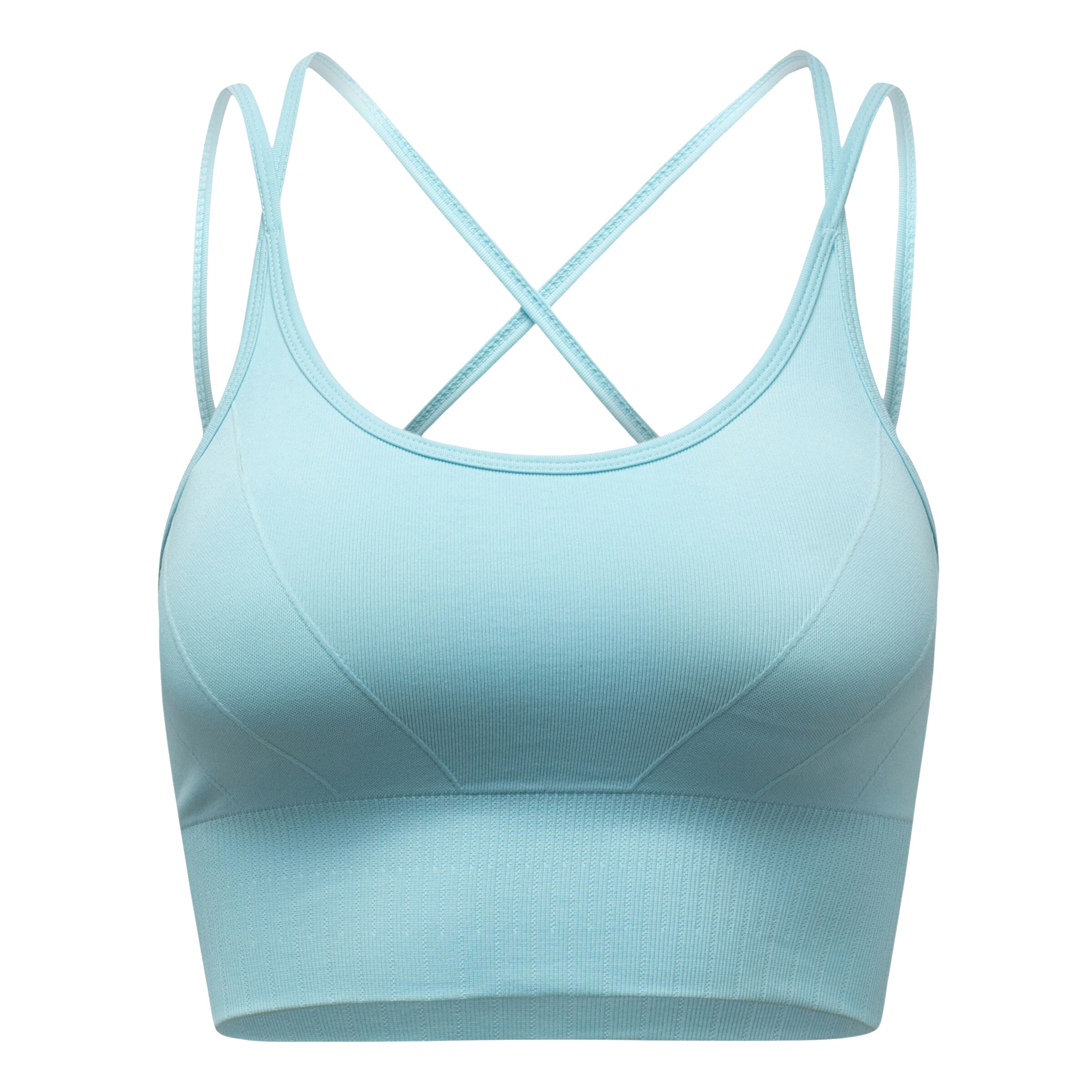 Born Living Yoga Bustier Sport bh 'Kalu' in Blauw: voorkant