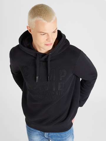 CAMP DAVID Sweatshirt in Black: front