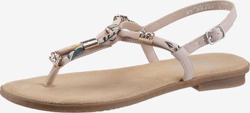 Rieker T-Bar Sandals in Pink: front