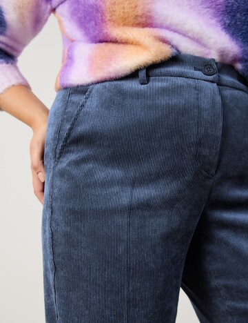 SAMOON Regular Trousers with creases in Blue