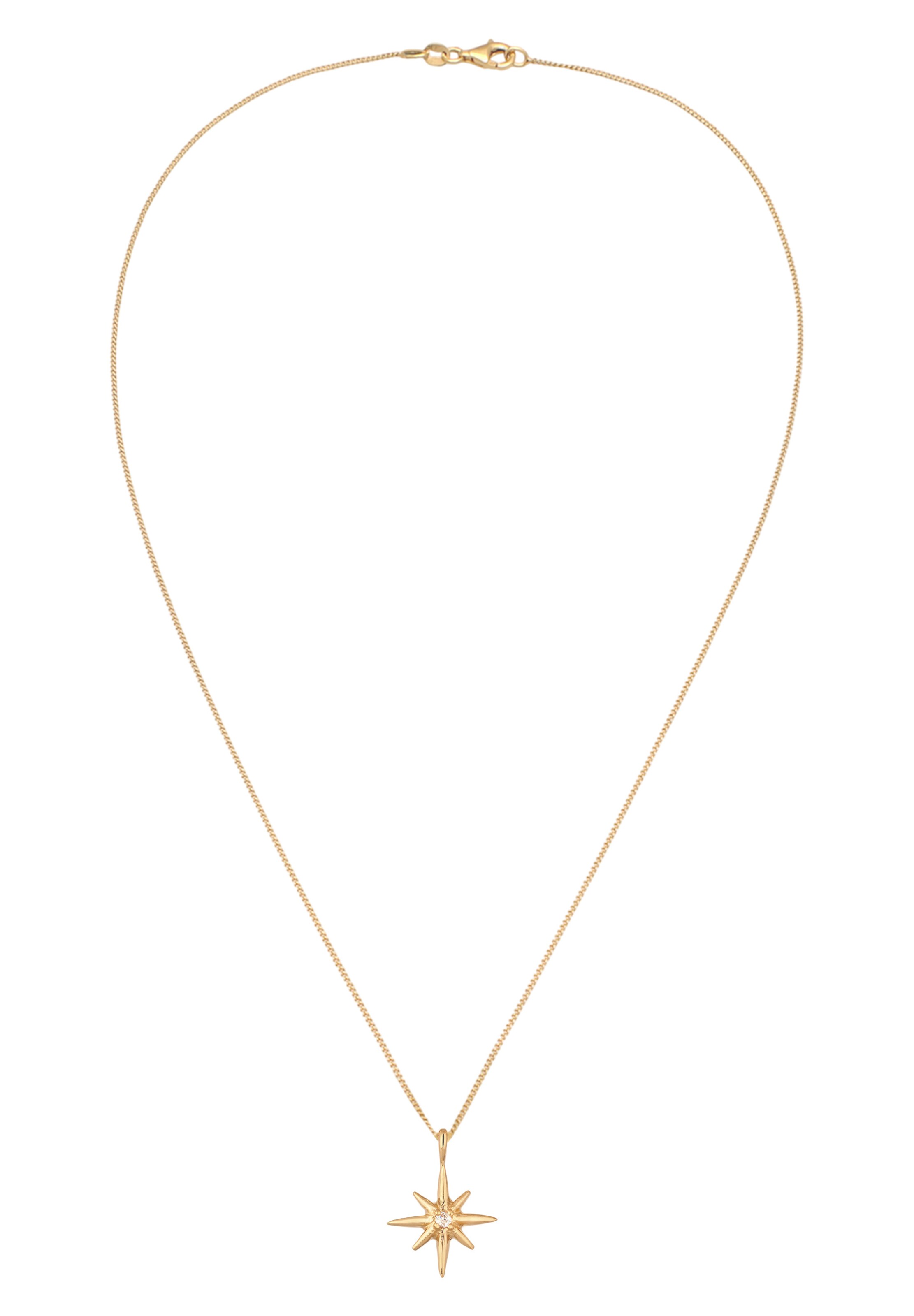 Elli DIAMONDS Necklace 'Star' in Gold: front