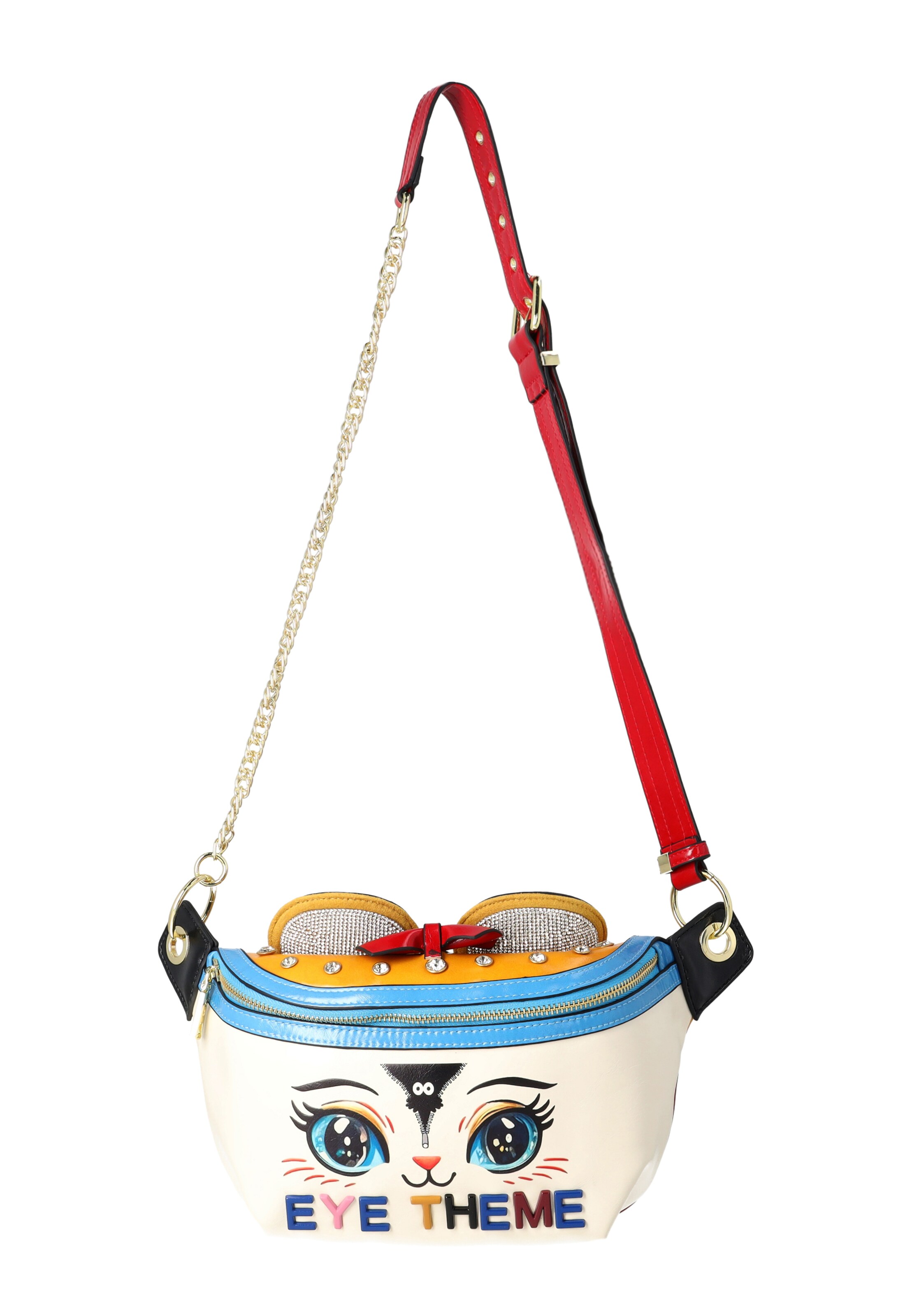 MYMO - Bolso de hombro 'Pop Eyetheme' en blanco: frente