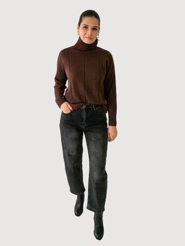 WEARABLE STORIES Sweater 'Gabriella' in Brown