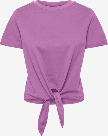 T-shirt 'Tia' PIECES en violet : devant