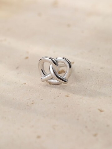 Hey Happiness - Pendientes 'Pretzel Delight' en plata