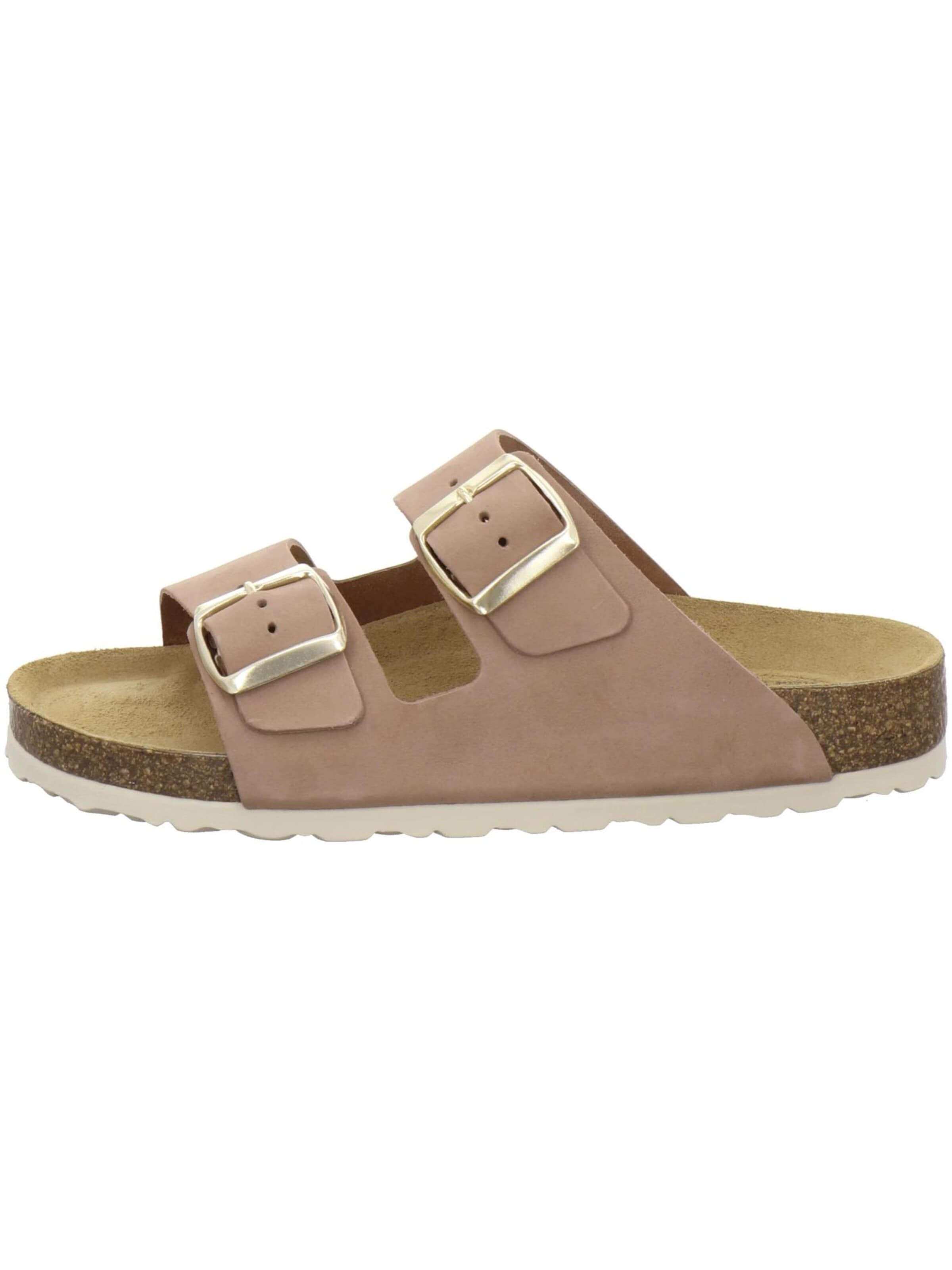 AFS-Schuhe Pantolette 'Pantoletten Damen Zweischnaller piedra' in Beige
