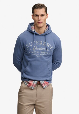 Superdry & Co Sweatshirt 'Lo-Fi Dockside' in Blauw: voorkant