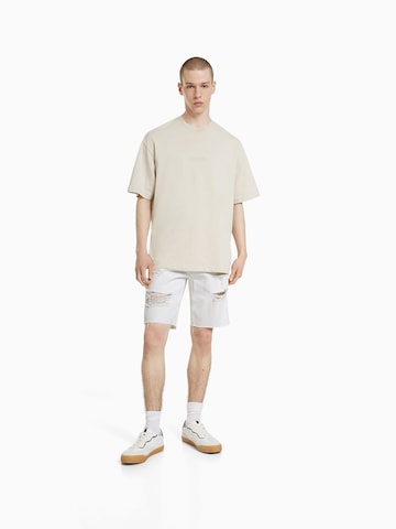 Bershka Slimfit Shorts in Weiß