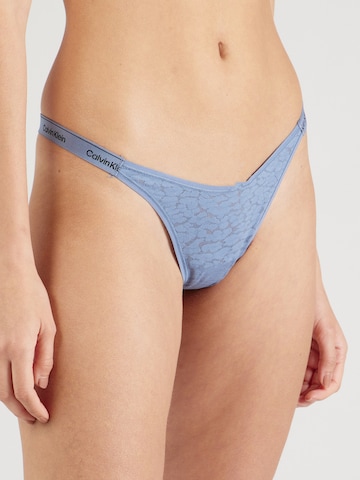 Calvin Klein Underwear String in Blauw: voorkant