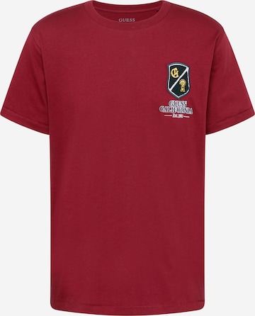 GUESS T-shirt 'MEIR' i röd: framsida