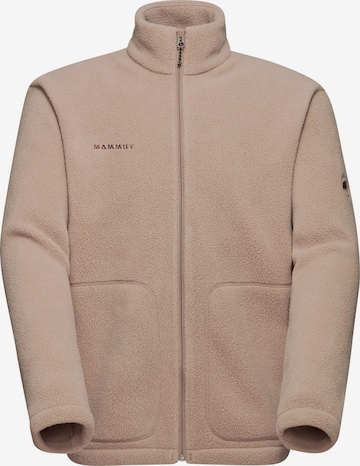 MAMMUT Athletic Fleece Jacket in Beige: front