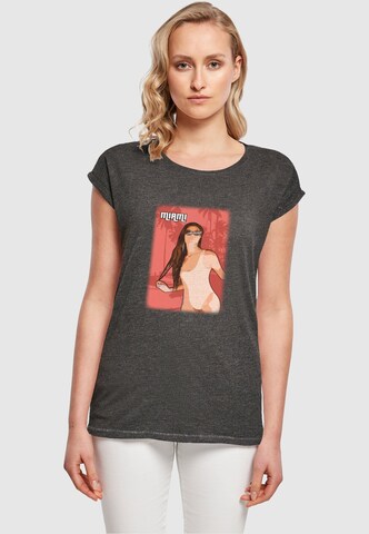 Merchcode T-Shirt 'Grand Miami' in Grau: Vorderseite