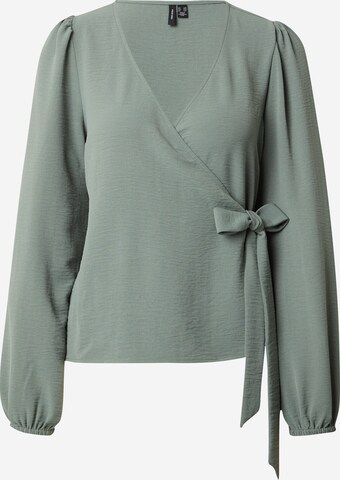 Vero Moda Petite Blouse 'ALVA' in Groen: voorkant