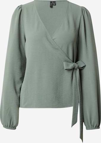 Vero Moda Petite Blouse 'ALVA' in Groen: voorkant