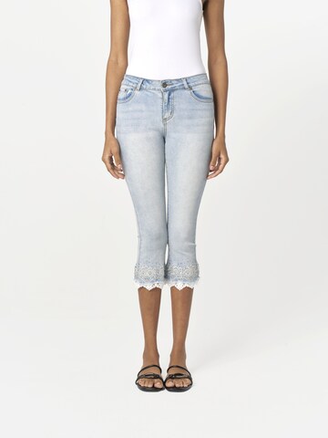 KOROSHI Slimfit Kavbojke | modra barva: sprednja stran