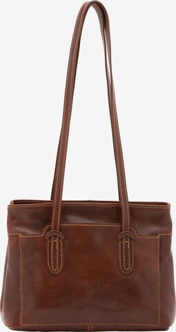 Borsa a spalla 'Borsa a Spalla Donna Vera Pelle Vacchetta - Chiusura Zip' di I Fratelli in marrone: frontale
