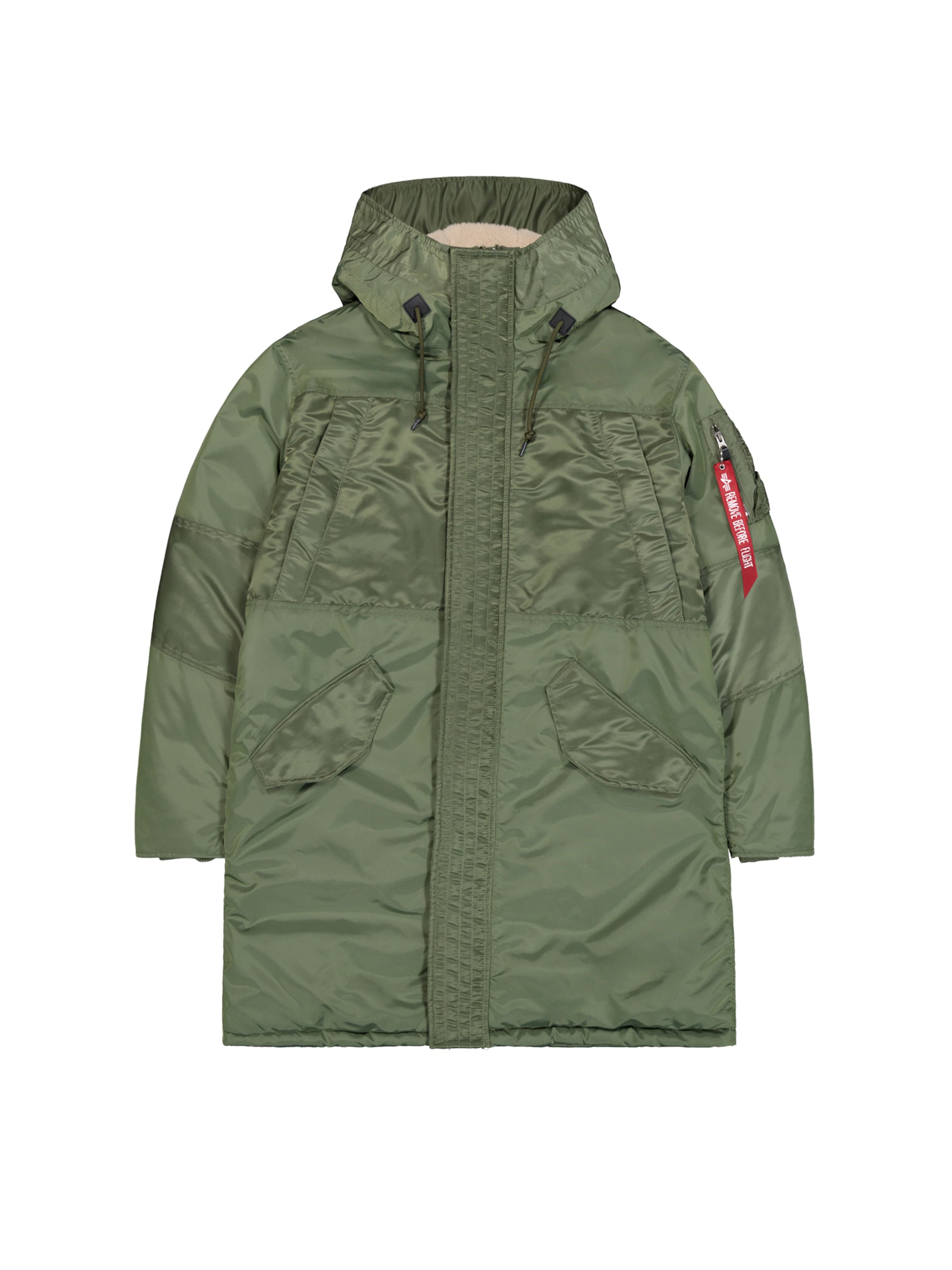 ALPHA INDUSTRIES Prechodná parka - Zelená: predná strana