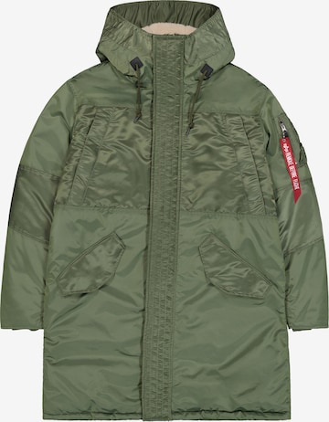 Parka de primăvară-toamnă de la ALPHA INDUSTRIES pe verde: față