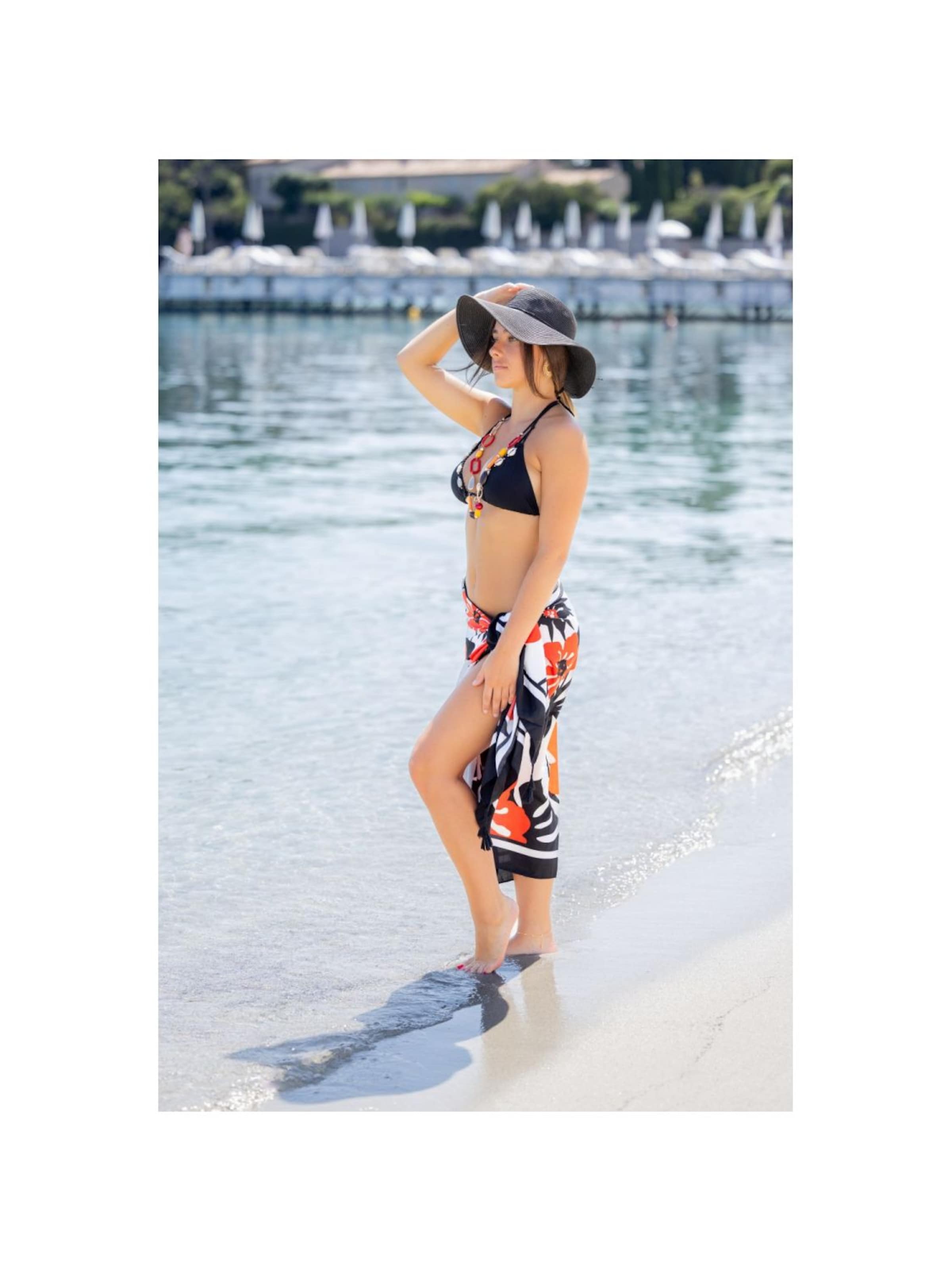 alberto cabale Rok 'Paréo de plage RITA' in Zwart