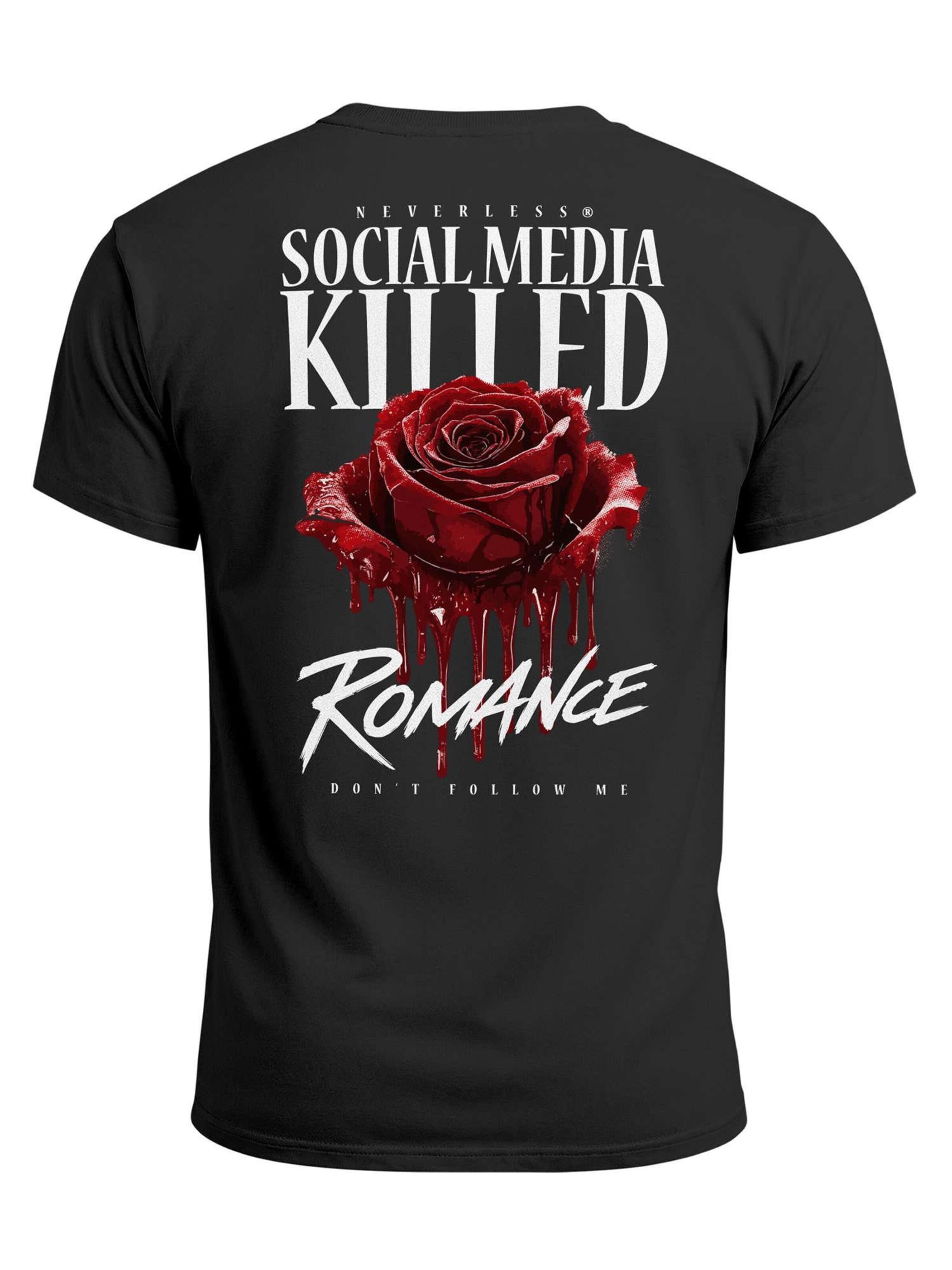 Neverless Shirt 'Romance'‌‌‌‌‌‌ in Schwarz: Vorderseite