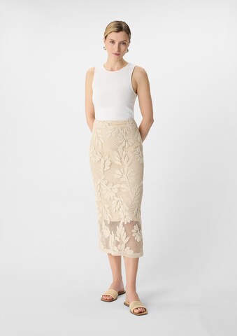 COMMA Rok in Beige: voorkant