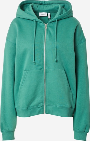 WEEKDAY Sweat jacket in Green: front