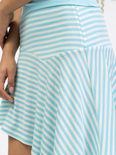 BROKE + SCHÖN Skirt 'Asymmetrischer Rock mit Streifen' in 34 in Turquoise, Item view