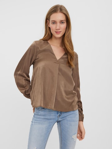 VERO MODA Bluse 'Bonnie' i brun: forside